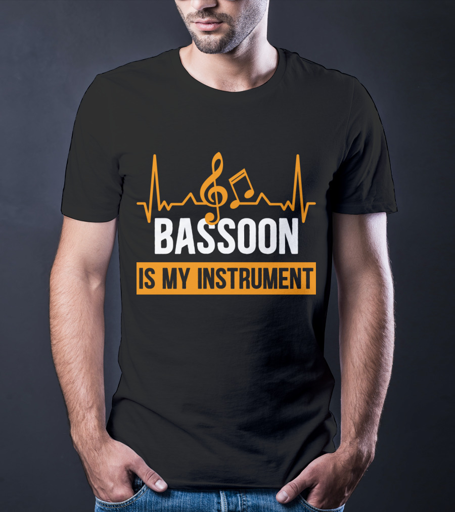 Bassoon Is My Instrument Music Icon And Sound Wave T-Shirt