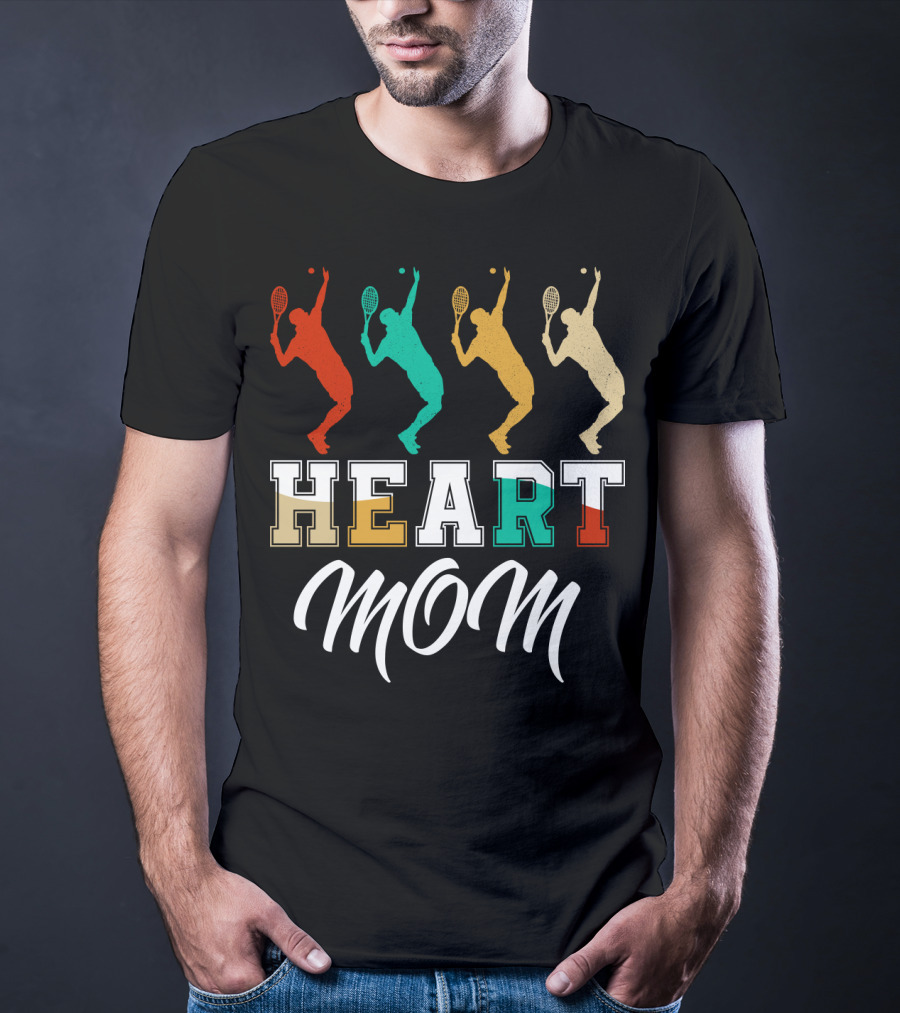 Tennis Heart Mom T-Shirt