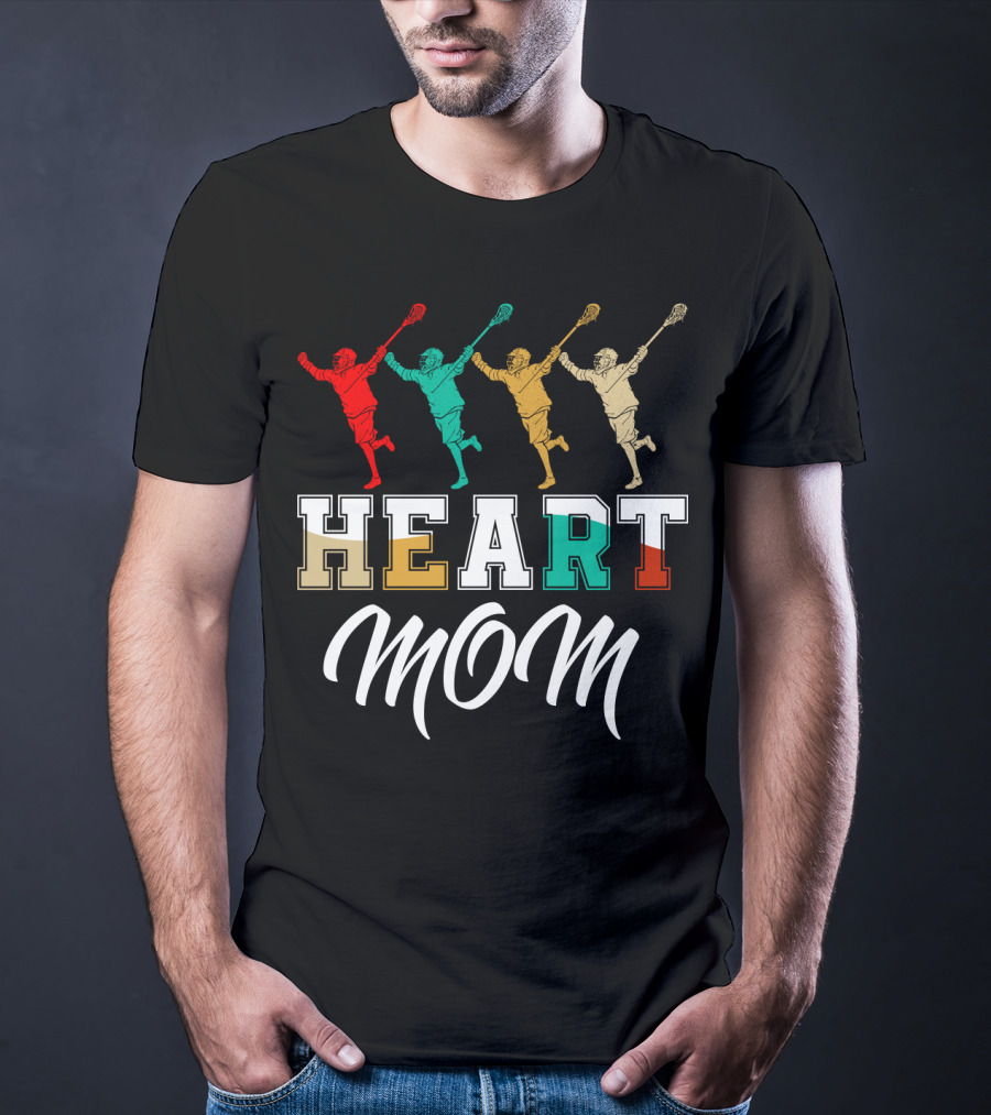 Heart Mom Lacrosse Players Vintage T-Shirt