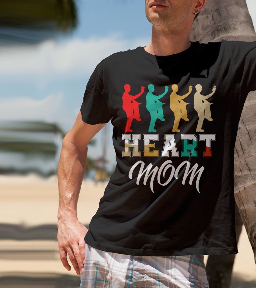 Kung Fu Fighting Heart Mom T-Shirt