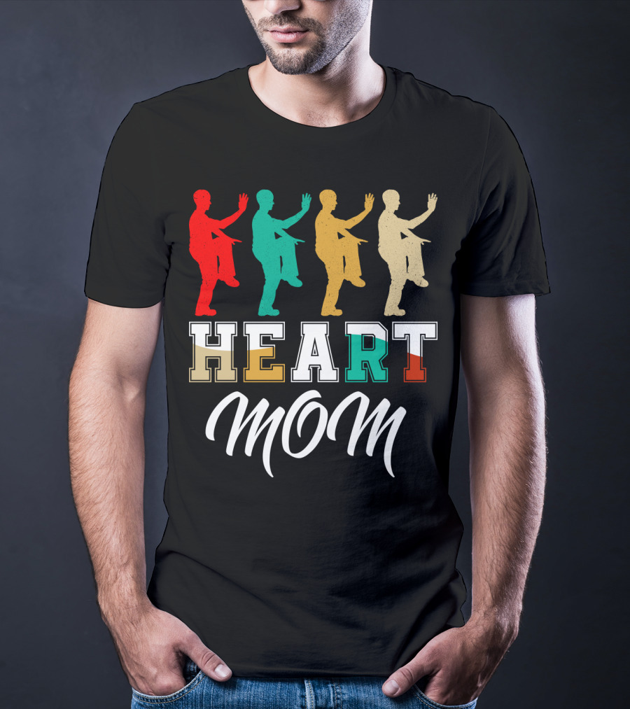 Kung Fu Fighting Heart Mom T-Shirt