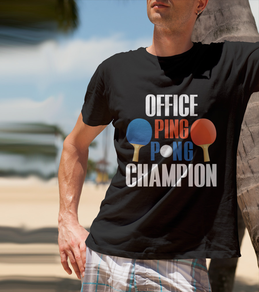 Office Ping Pong Champion Paddle T-Shirt