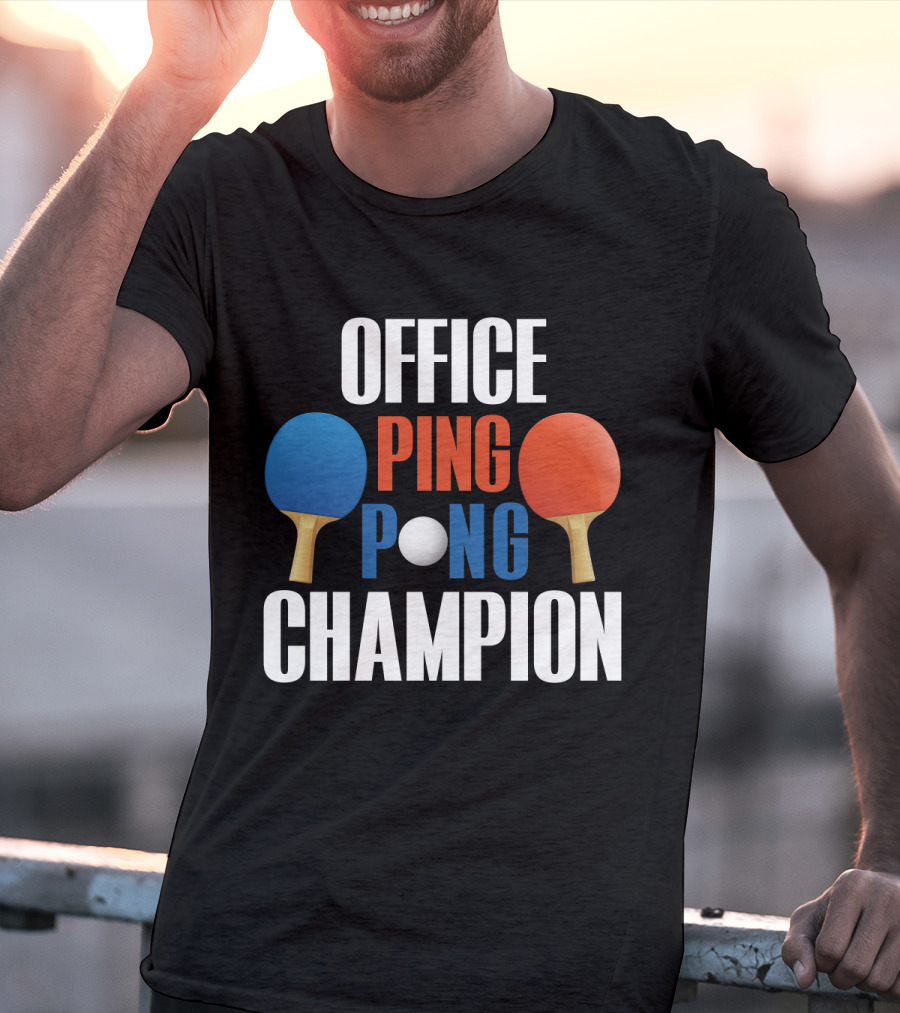 Office Ping Pong Champion Paddle T-Shirt