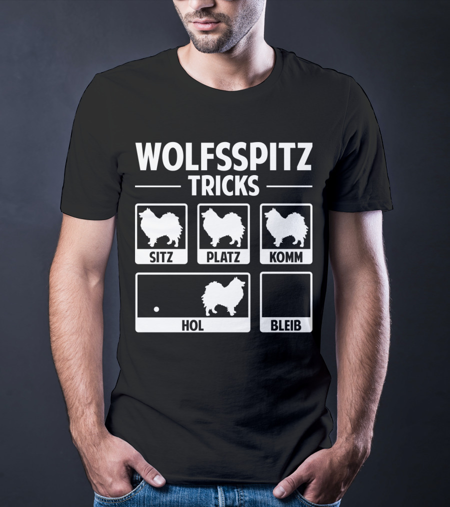 WOLFSSPITZ TRICKS SITZ PLATZ KOMM HOL BLEIB T-Shirt
