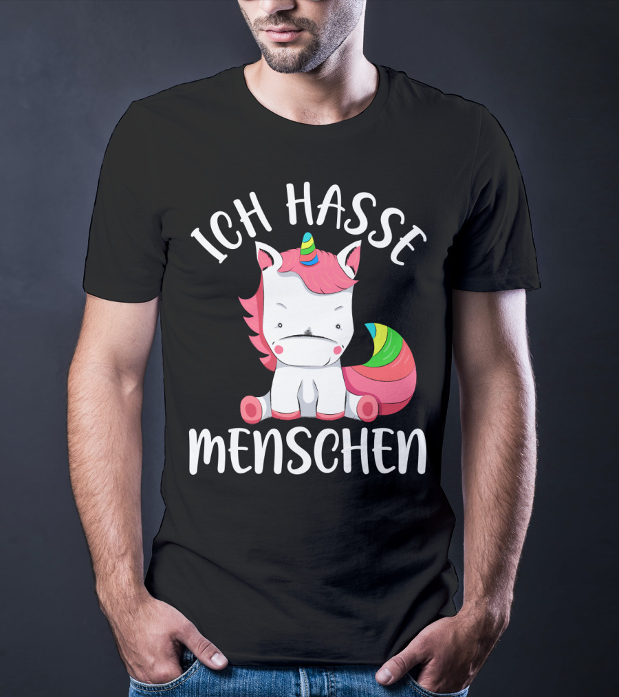 Ich Hasse Menschen Einhorn T-Shirt