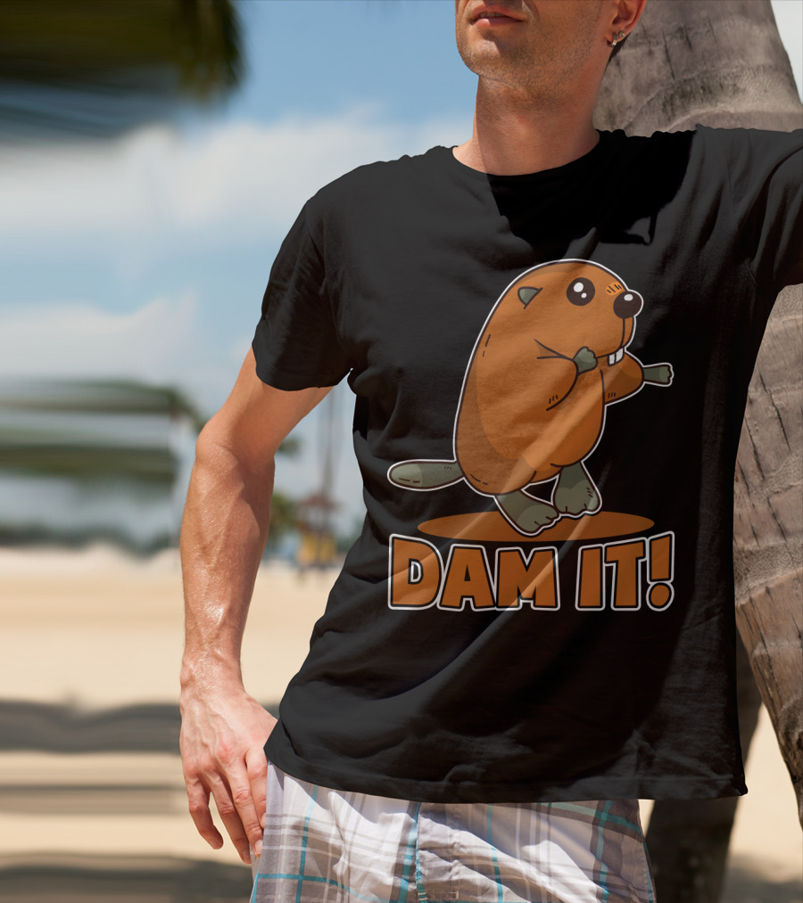 Damn It Beaver Dam Funny Pun T-Shirt