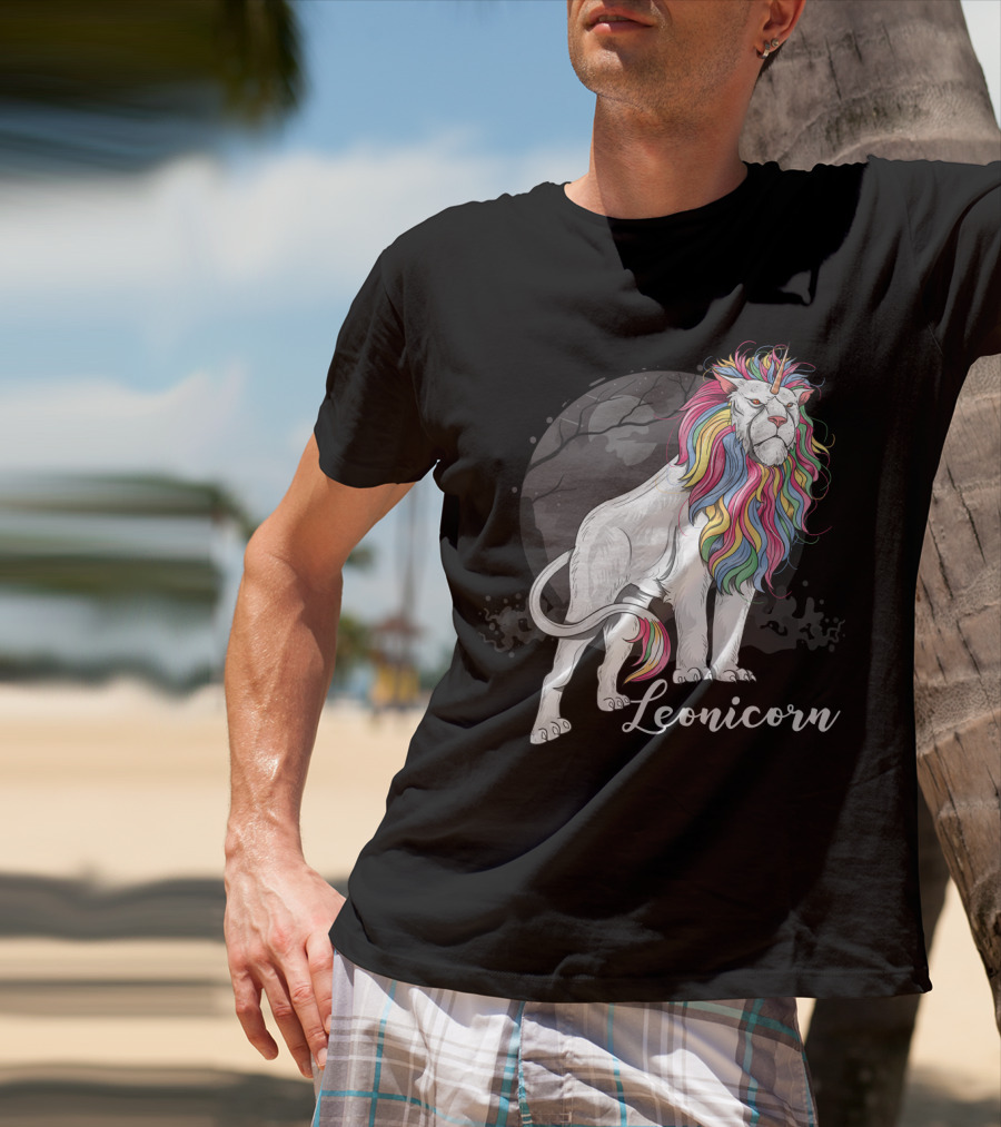 Leonicorn Rainbow-Maned Lion Unicorn Fusion T-Shirt