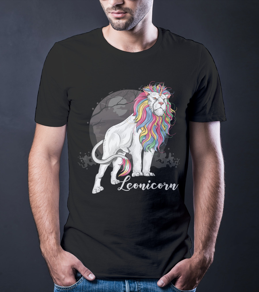 Leonicorn Rainbow-Maned Lion Unicorn Fusion T-Shirt