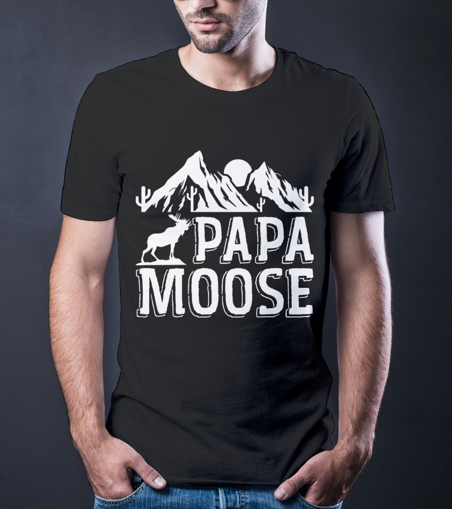 Papa Moose Mountains And Cacti T-Shirt