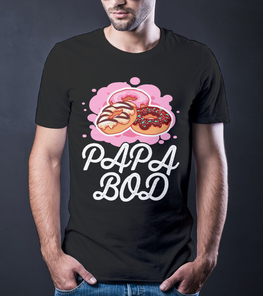 Papa Bod Donut Trio With Sprinkles T-Shirt