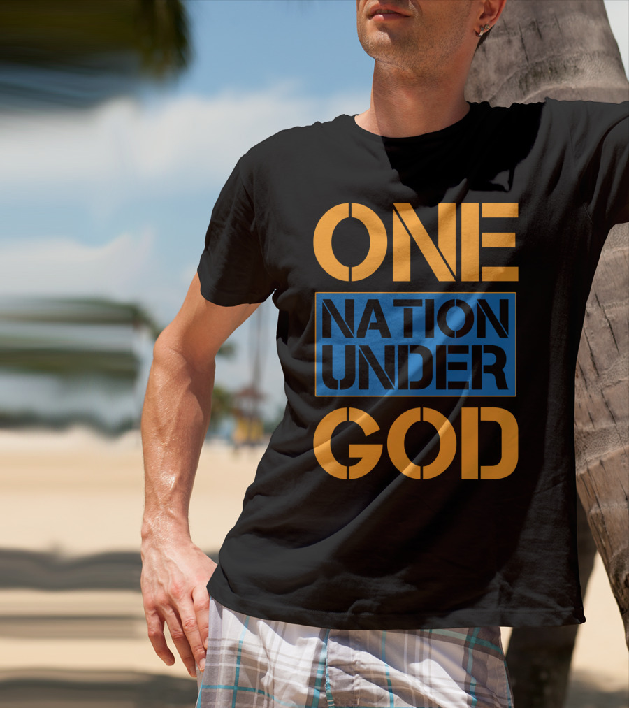 One Nation Under God Bold Color Block T-Shirt