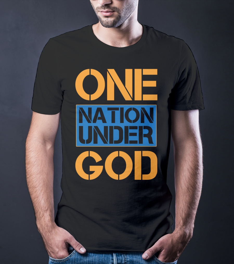 One Nation Under God Bold Color Block T-Shirt