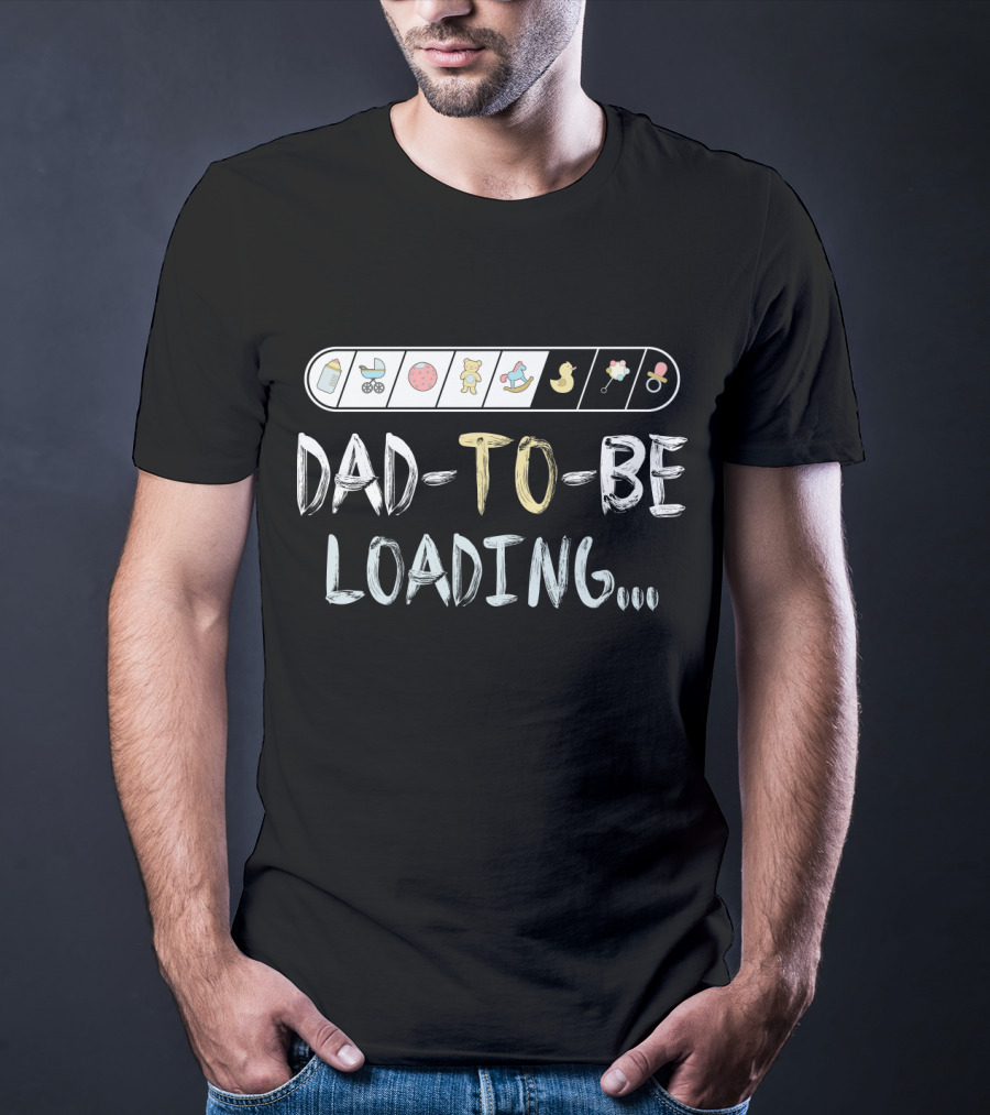 Dad-To-Be Loading Expecting Icons T-Shirt