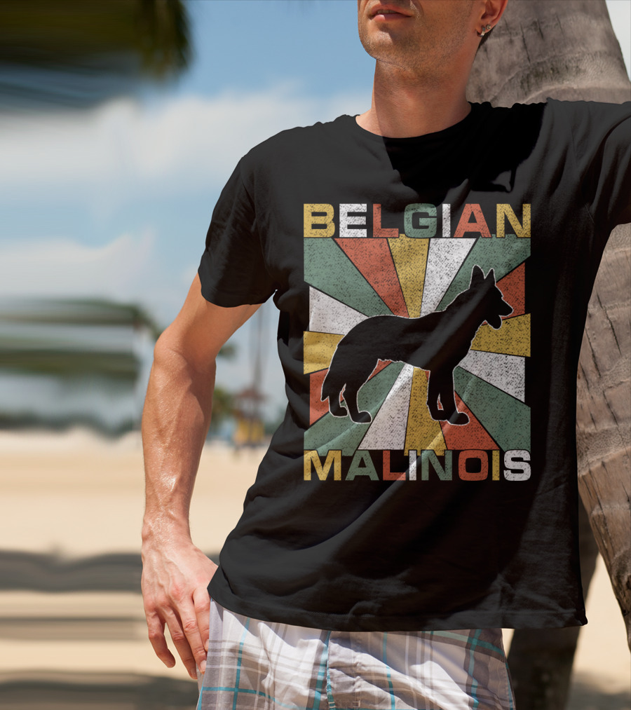 Belgian Malinois Retro 70s Vintage Dog T-Shirt