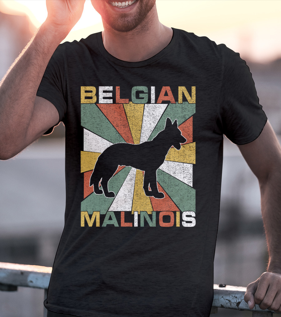 Belgian Malinois Retro 70s Vintage Dog T-Shirt