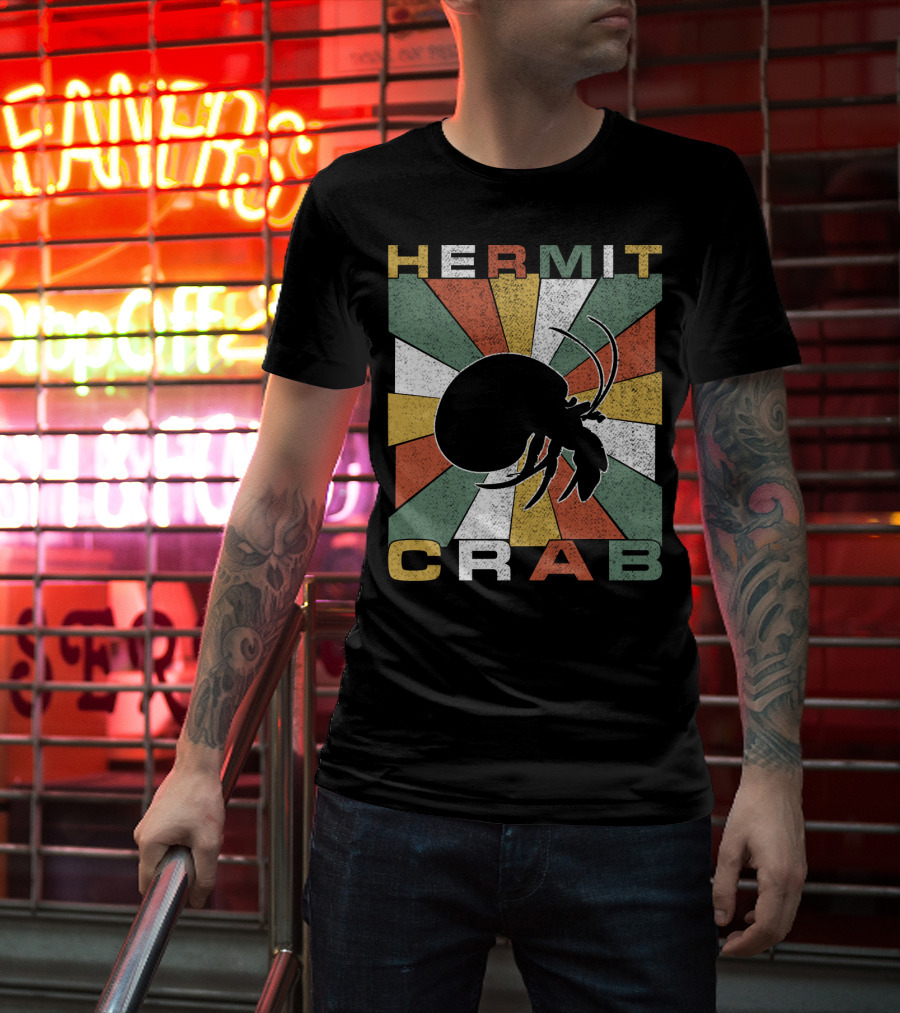 Hermit Crab Retro 70s Vintage T-Shirt