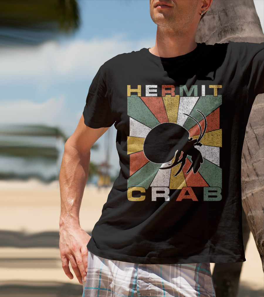 Hermit Crab Retro 70s Vintage T-Shirt