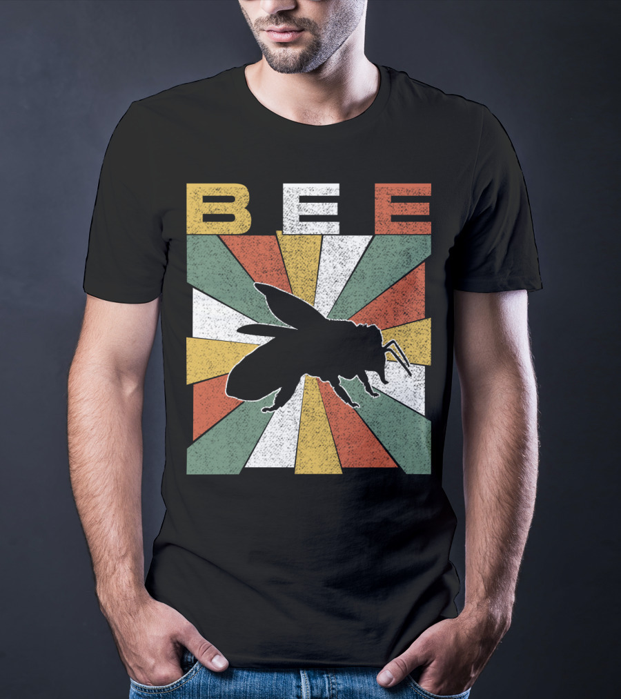 Bee Retro 70s Vintage Sunburst T-Shirt