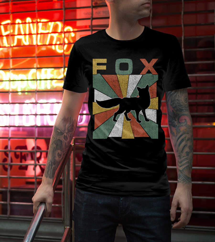FOX Retro Vintage 70s Silhouette Burst T-Shirt