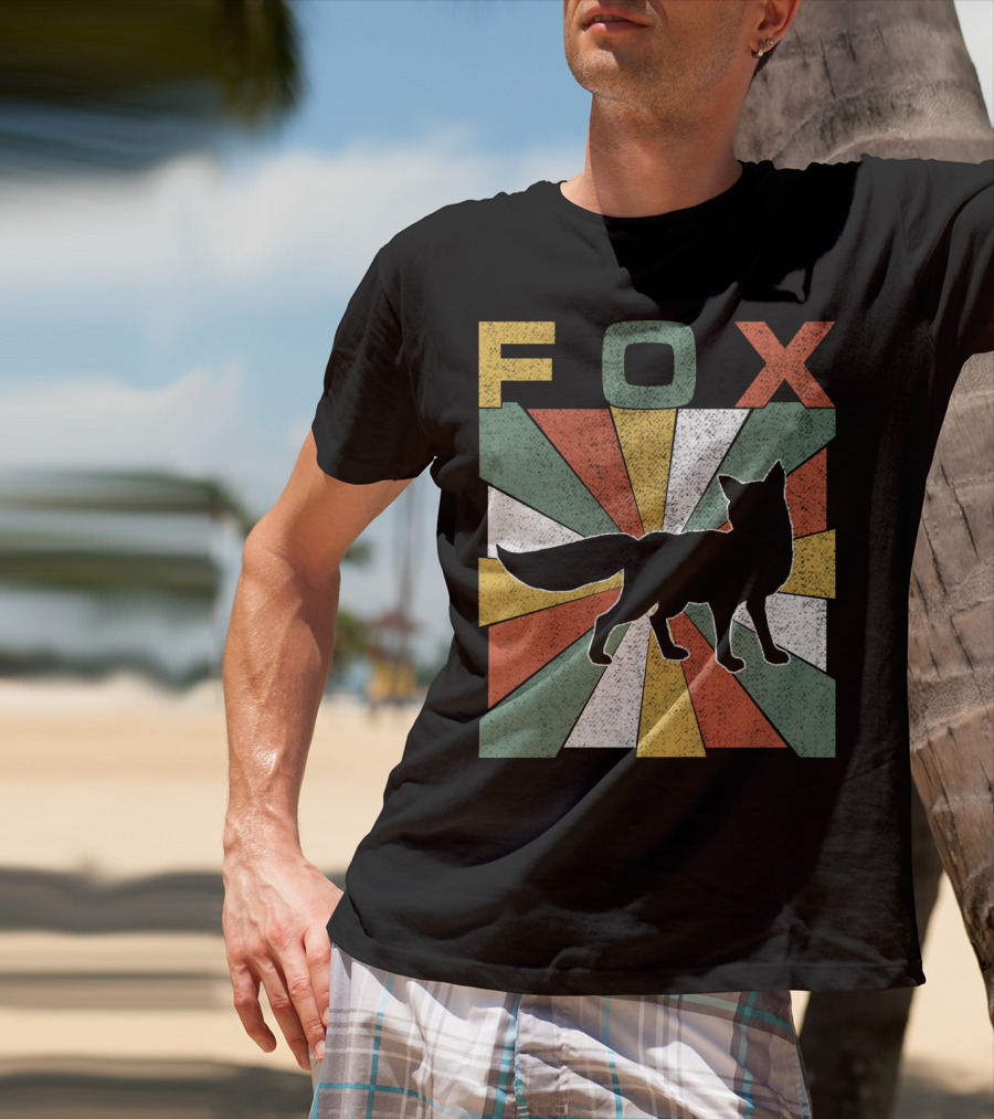 FOX Retro Vintage 70s Silhouette Burst T-Shirt