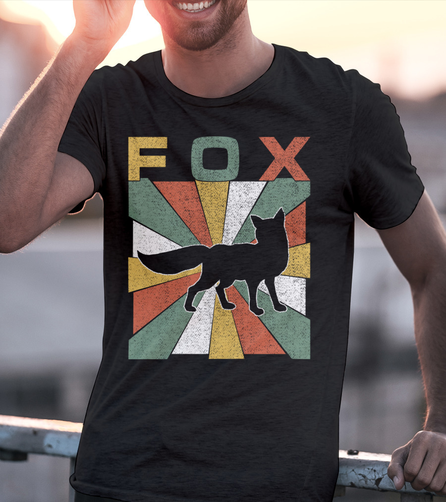 FOX Retro Vintage 70s Silhouette Burst T-Shirt