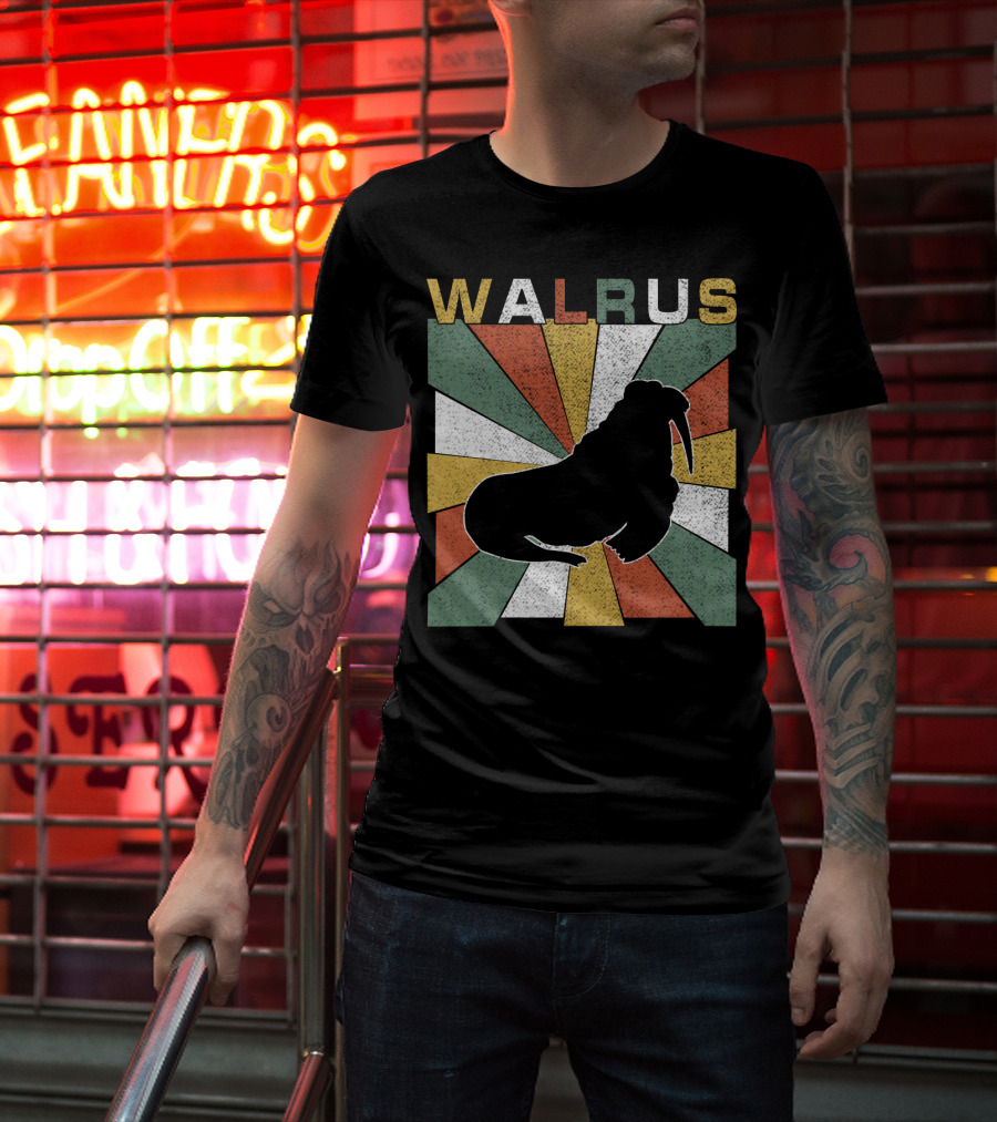 WALRUS Retro 70s Vintage Sunburst T-Shirt