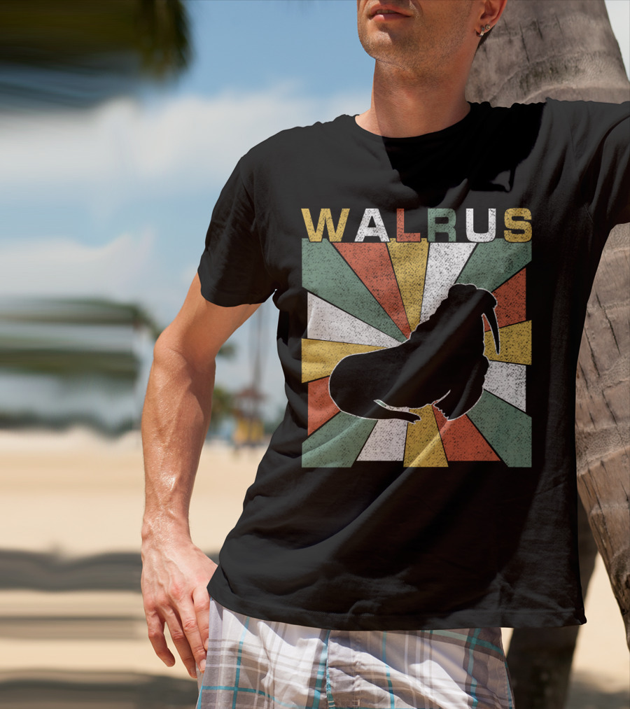 WALRUS Retro 70s Vintage Sunburst T-Shirt
