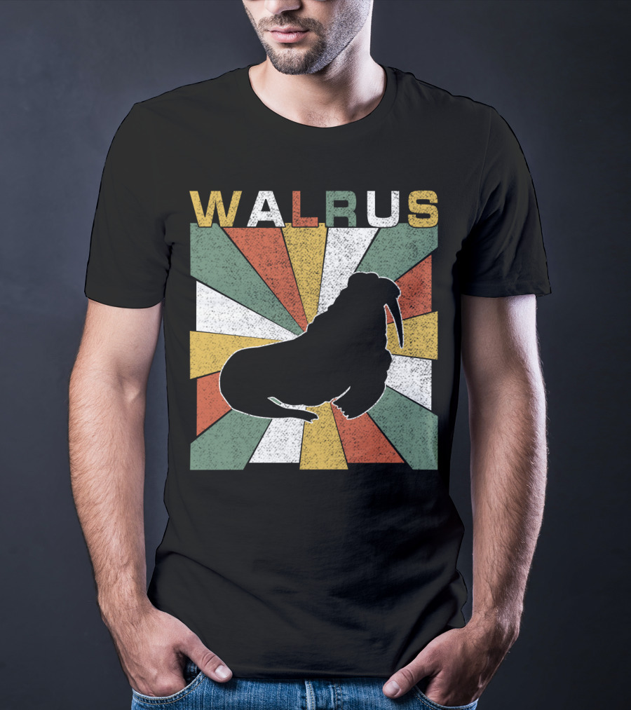 WALRUS Retro 70s Vintage Sunburst T-Shirt