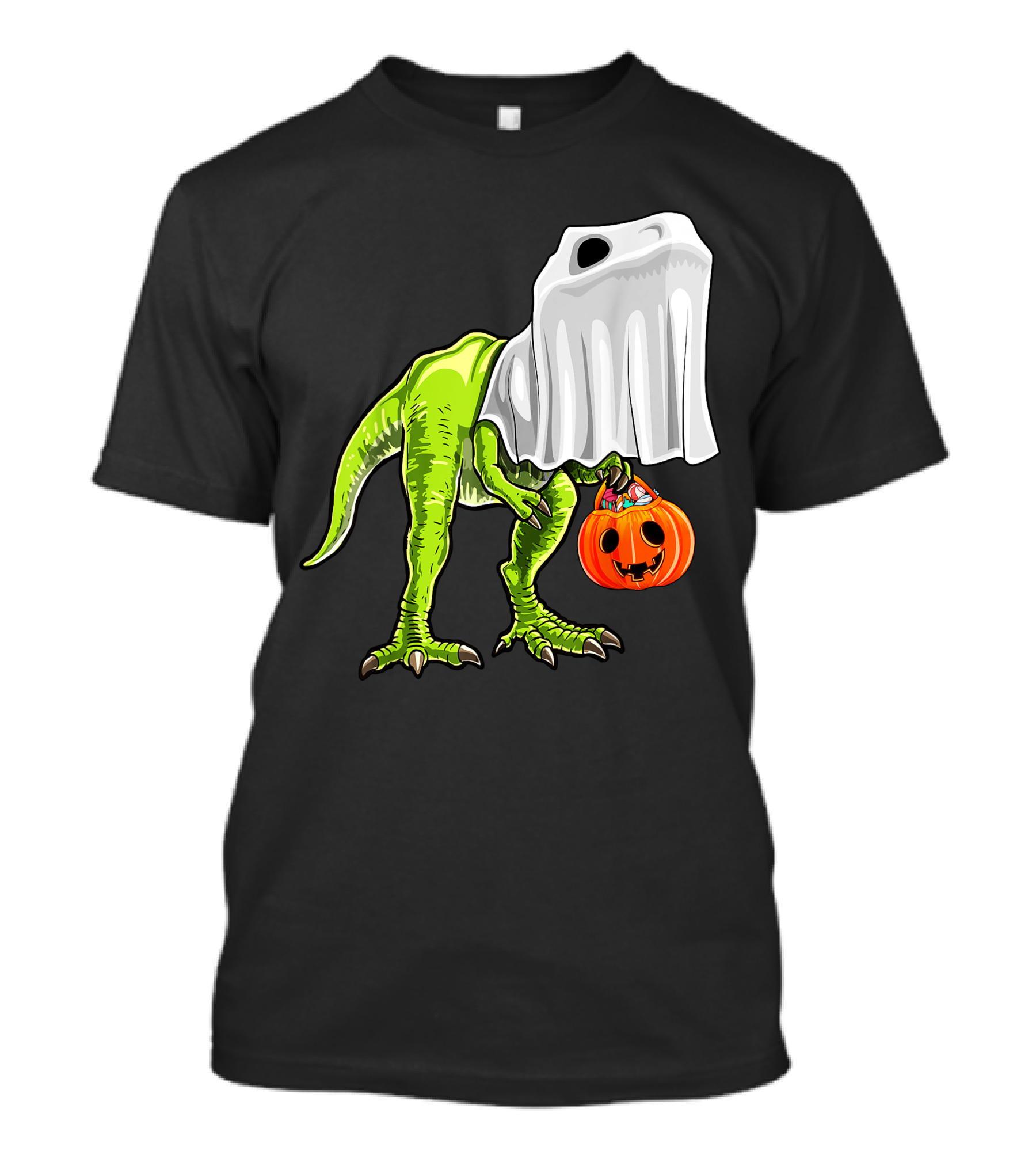 Halloween Rex Dinosaur Ghost Costume Pumpkin T-Shirt