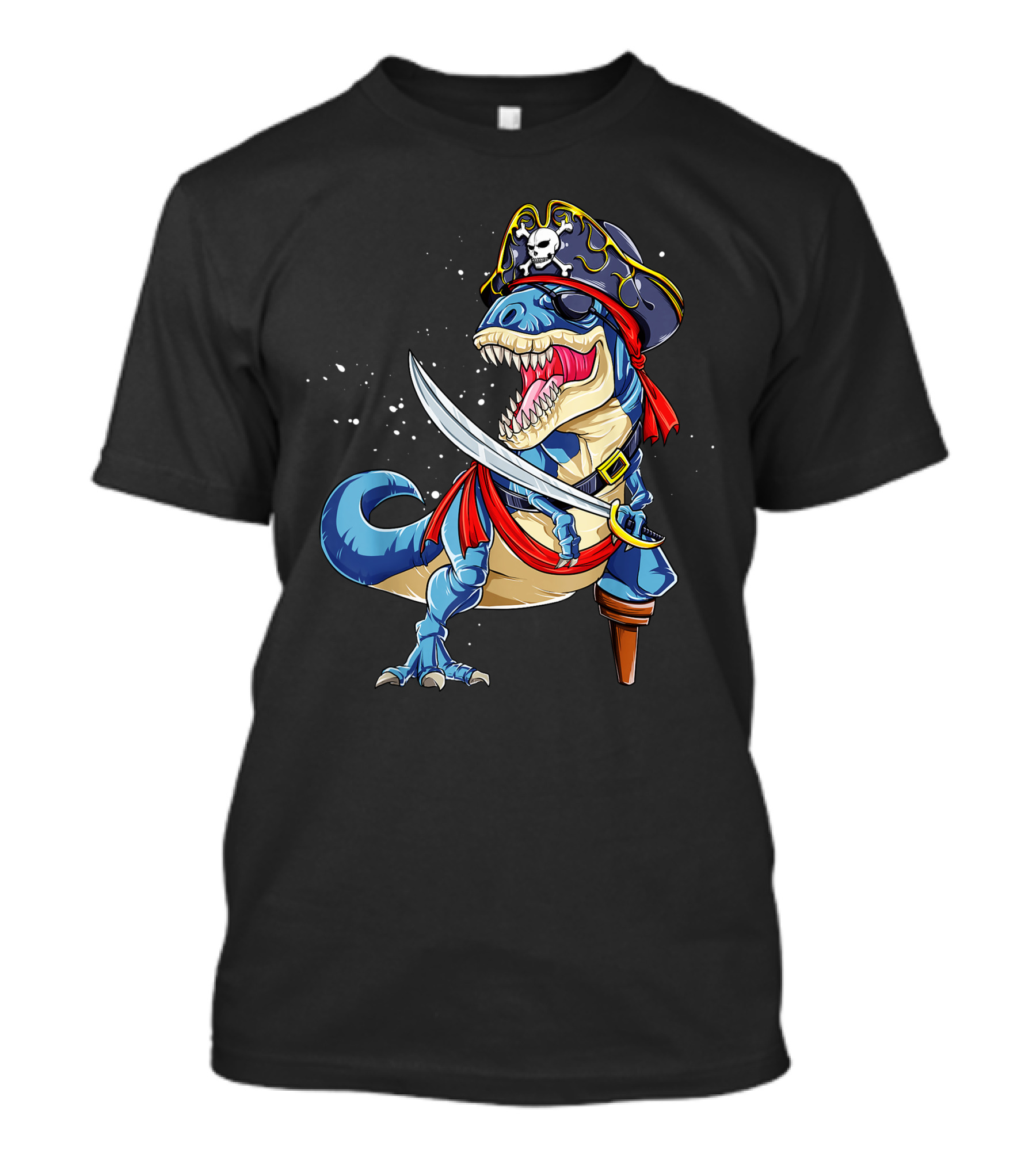 Pirate T-Rex With Sword And Hat T-Shirt