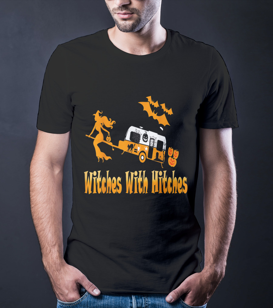 Witches With Hitches Halloween Camping Adventure T-Shirt