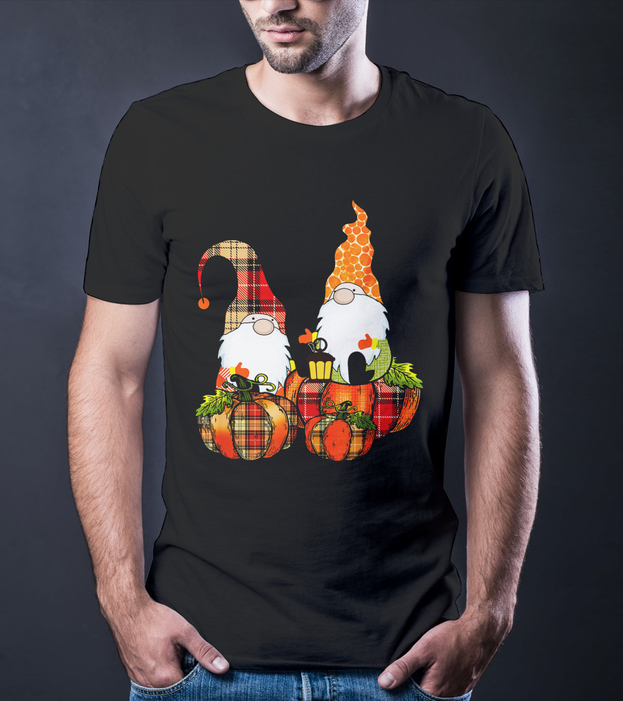 Cute Gnomes Halloween Funny Pumpkin Costume T-Shirt