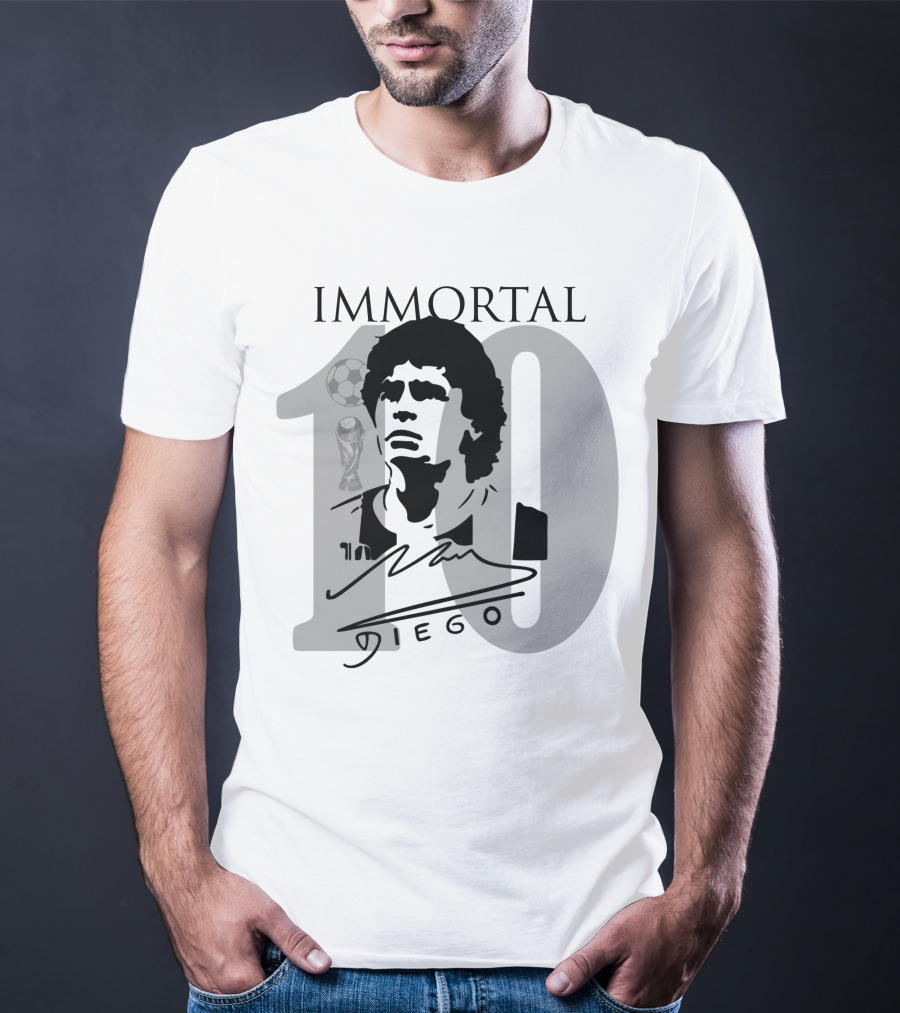 IM MORTAL Diego Armando Maradona 10 Argentina T-Shirt