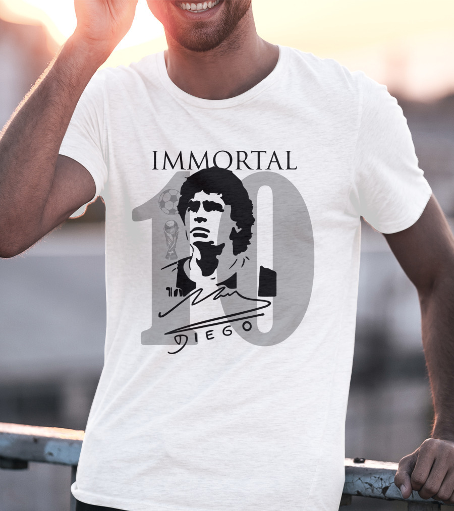 IM MORTAL Diego Armando Maradona 10 Argentina T-Shirt