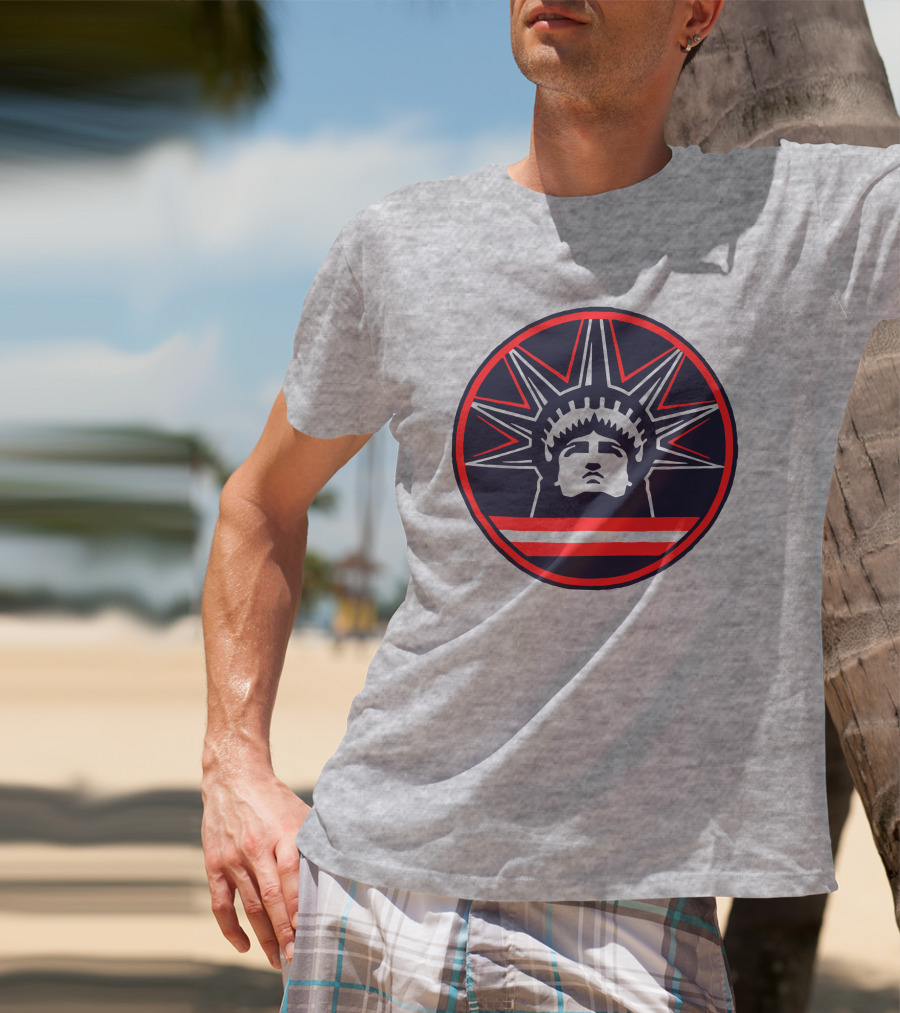 We Bleed Blue Liberty Icon Circle T-Shirt
