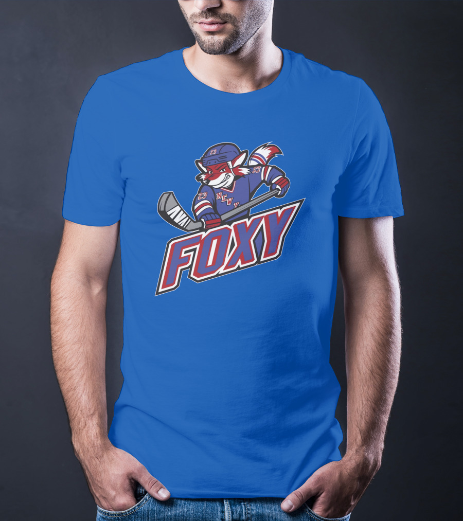 Foxy Hockey New York Blue We Bleed Blue Stores T-Shirt