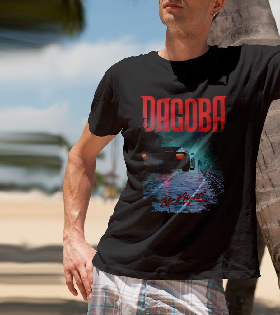 Dagoba By Night Retro Car Scene T-Shirt
