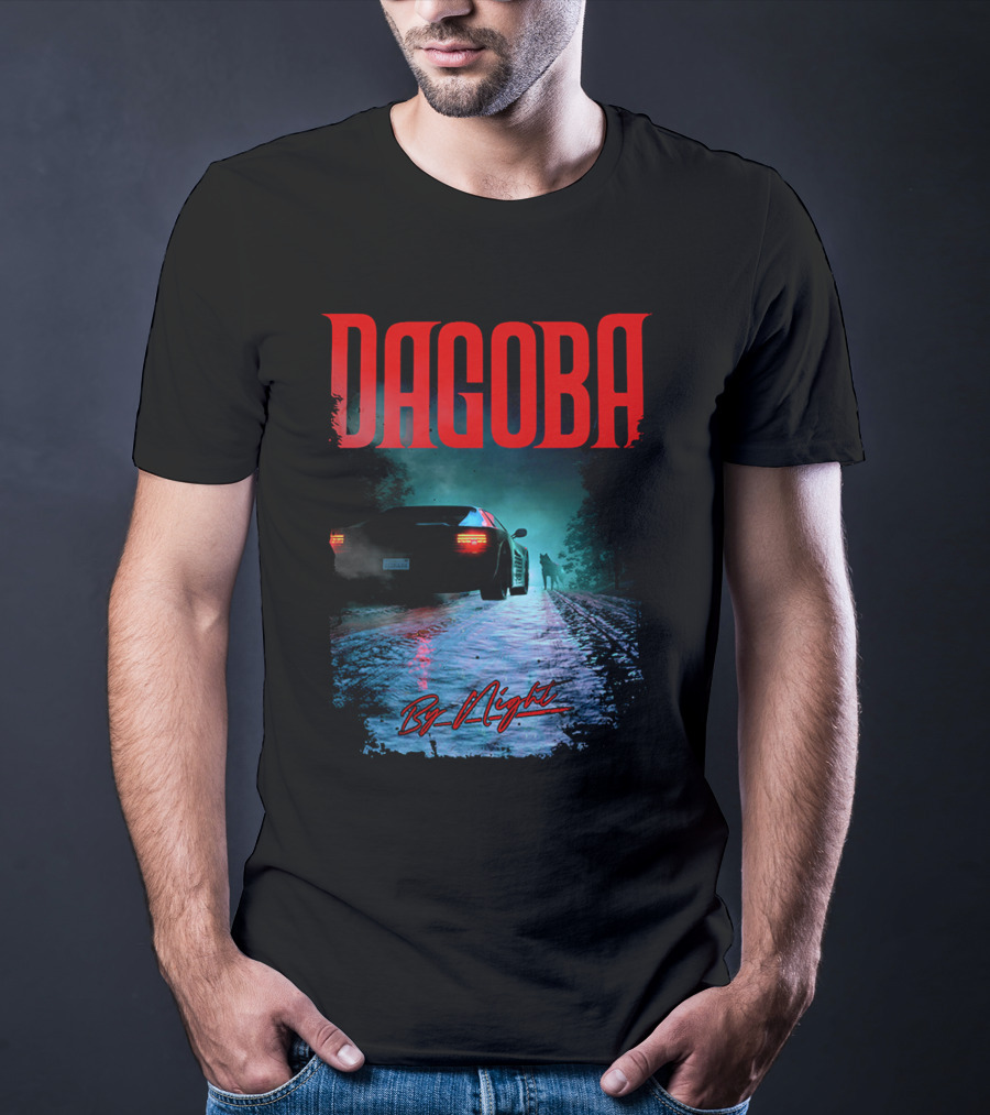 Dagoba By Night Retro Car Scene T-Shirt