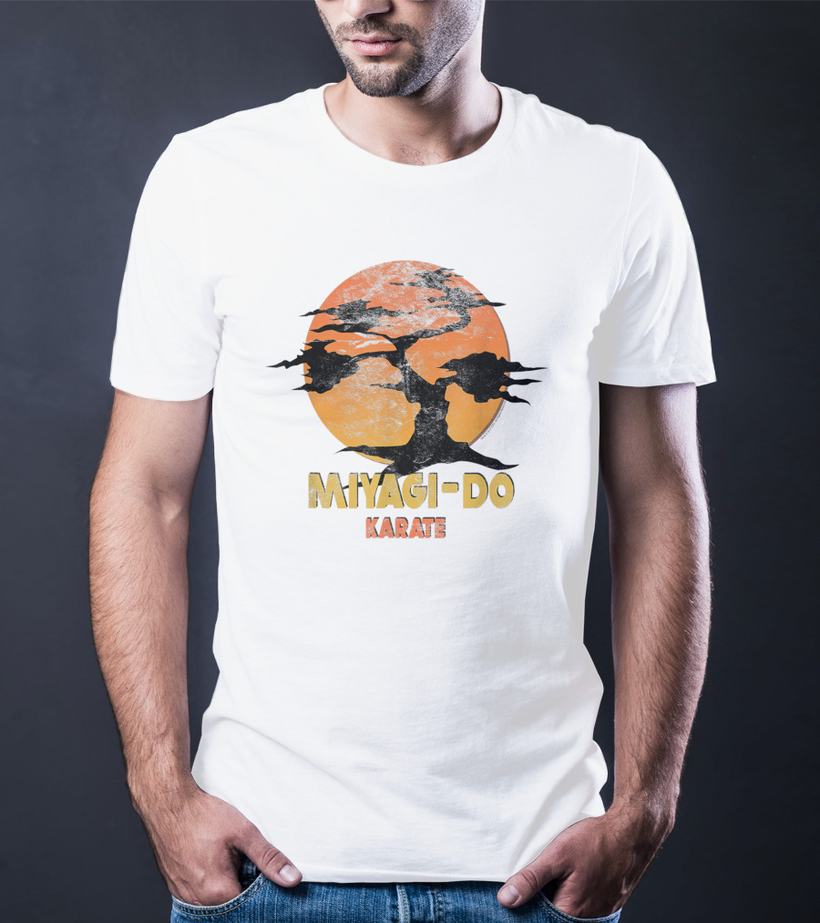 Miyagi-Do Karate Vintage Sun And Tree T-Shirt