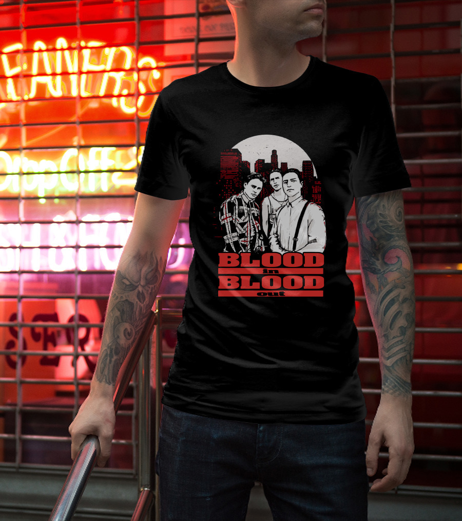 Blood In Blood Out Los Angeles Trio Urban Skyline T-Shirt