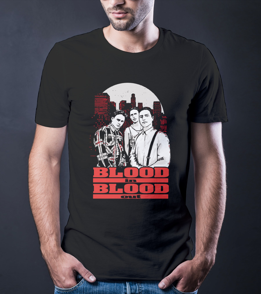 Blood In Blood Out Los Angeles Trio Urban Skyline T-Shirt