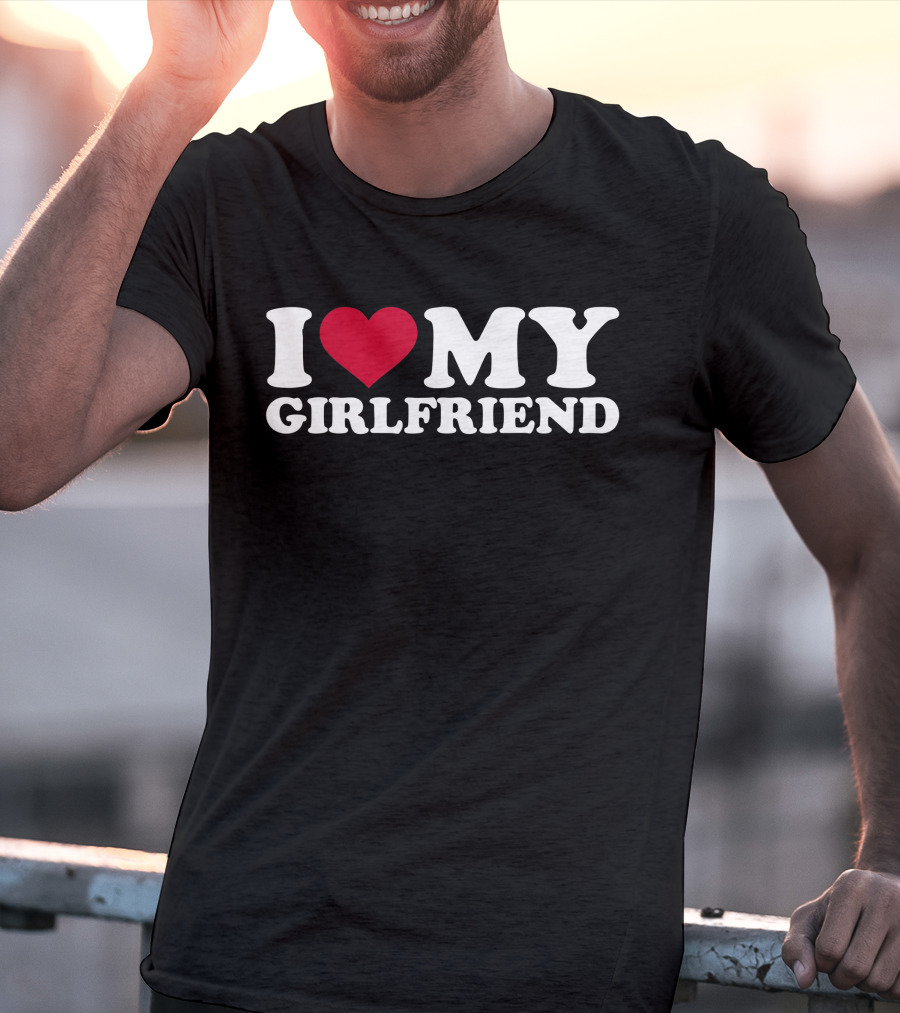 I Love My Girlfriend Heart T-Shirt