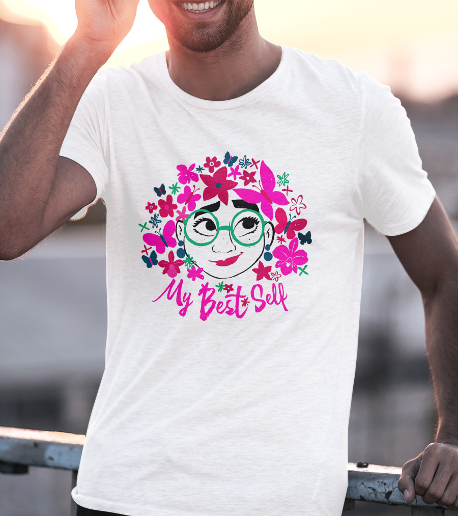 My Best Self Encanto Store Flowers Butterflies Glasses T-Shirt
