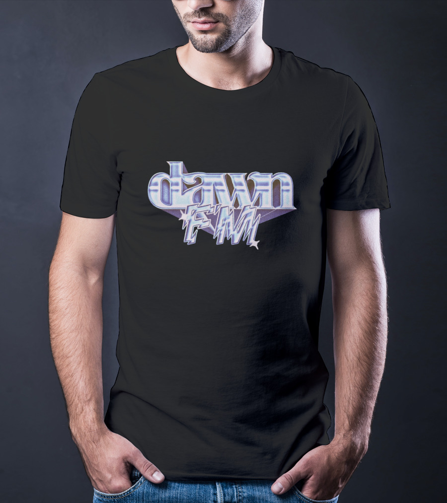 Dawn FM Chrome Text With Futuristic Blue And Purple Styling T-Shirt