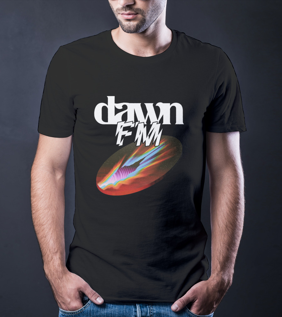 Dawn FM Rip Black Retro Cosmic Burst T-Shirt