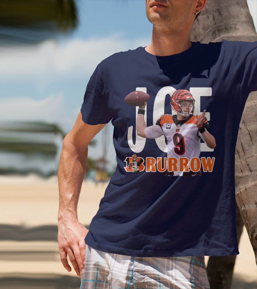 Joe 9 Burrow Football Quarterback Pass Bengals T-Shirt