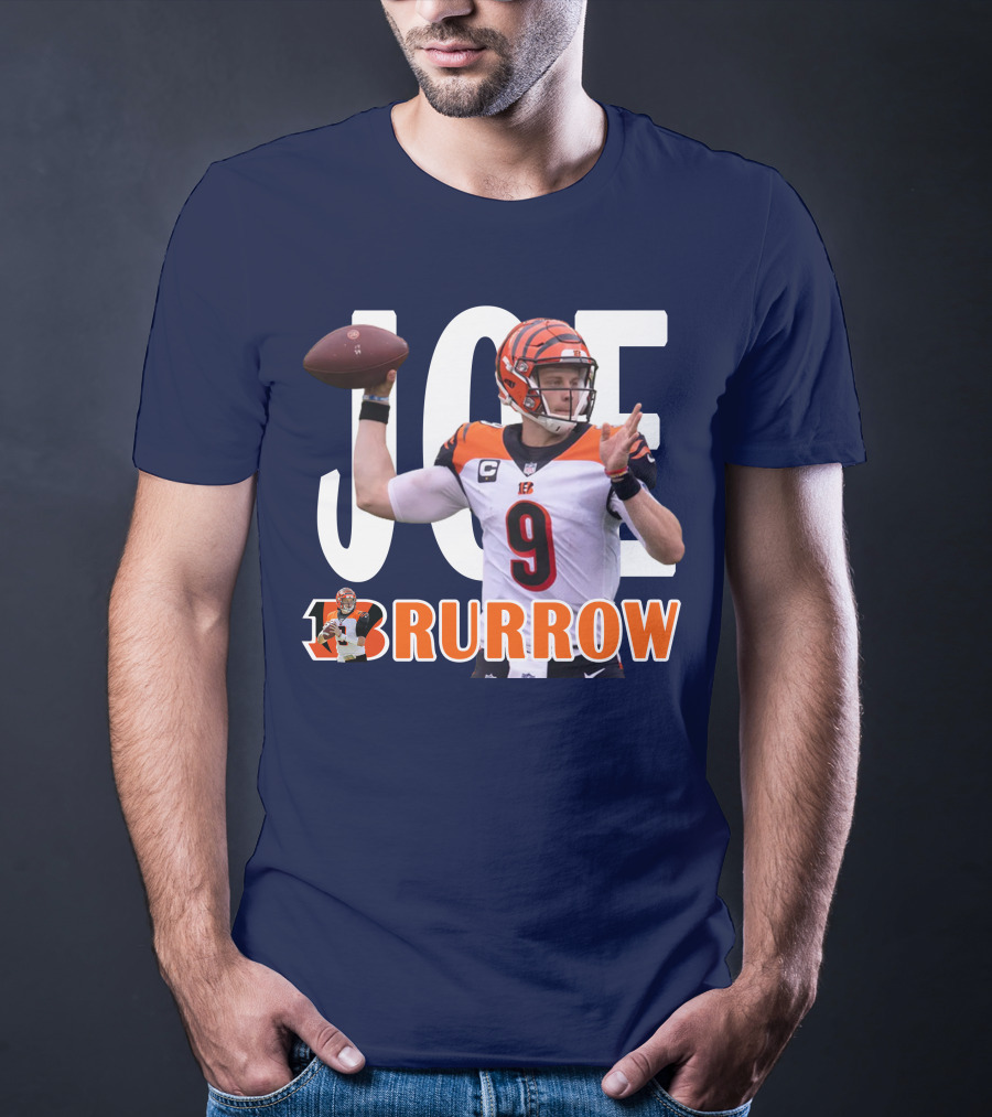 Joe 9 Burrow Football Quarterback Pass Bengals T-Shirt