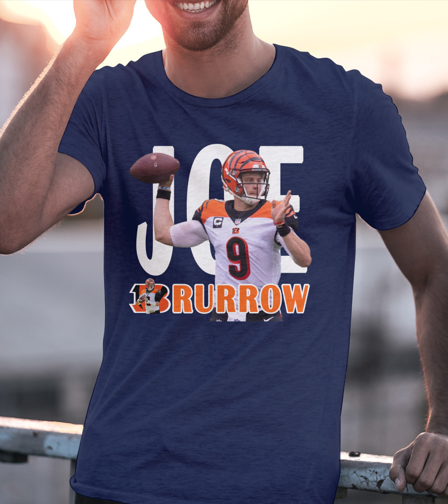 Joe 9 Burrow Football Quarterback Pass Bengals T-Shirt