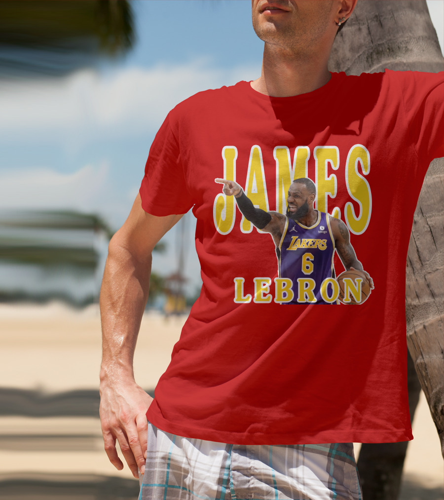 LeBron James Lakers Basketball 6 Jersey T-Shirt