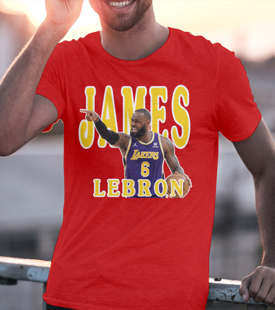 LeBron James Lakers Basketball 6 Jersey T-Shirt